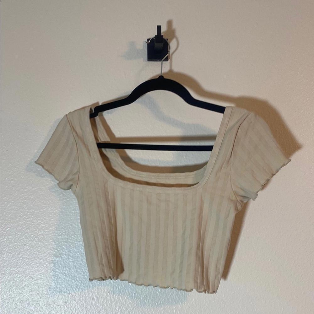 Trendy Ribbed Two-Piece Set - Natural Beige - Picture 5 of 8